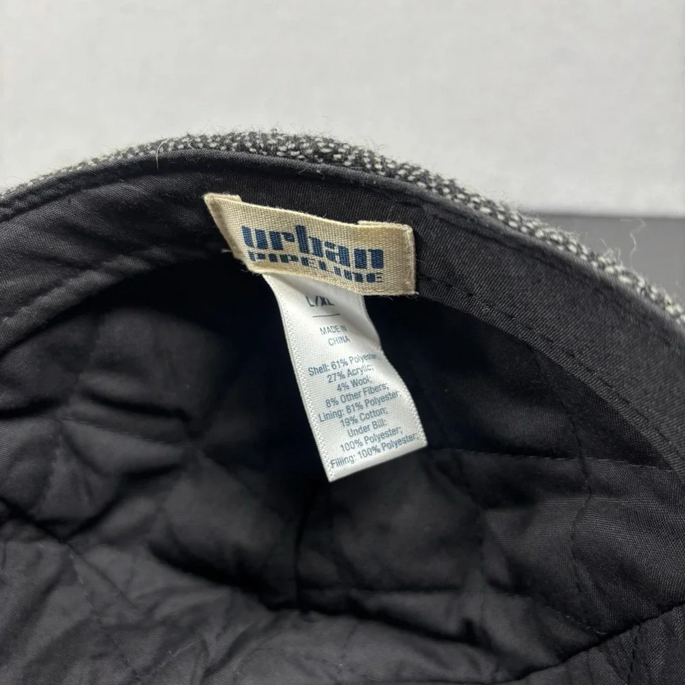Men's Urban Pipeline Men's Cap Size L/XL NWT Herringbone Ivy Black‎ White Hat